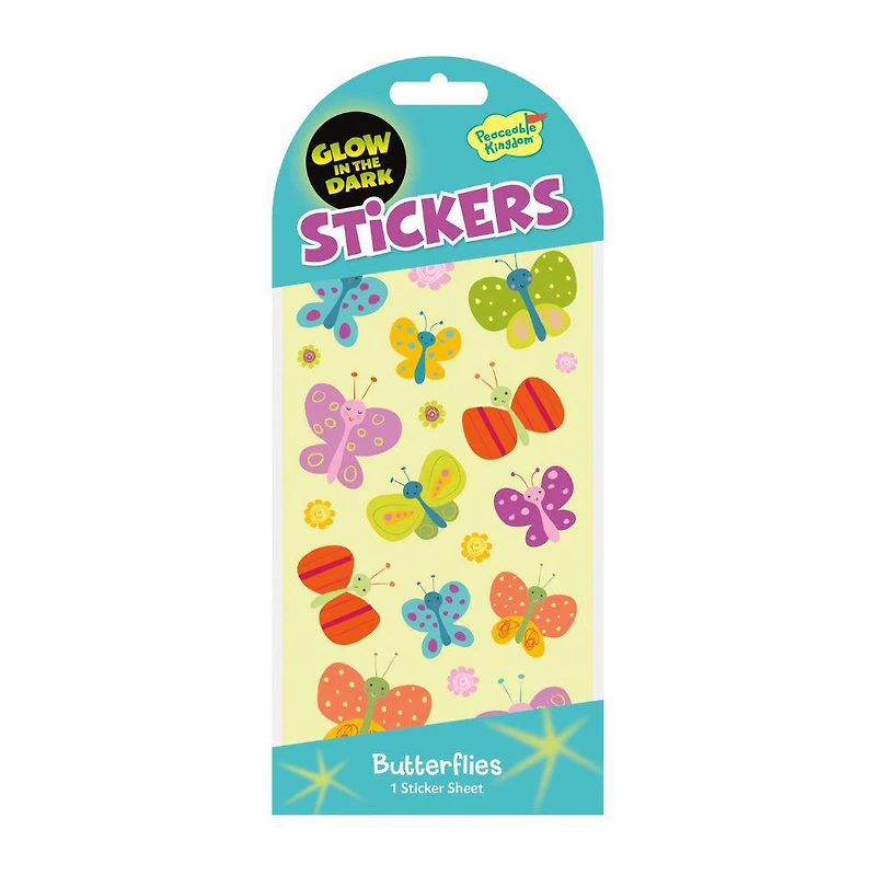 Glow in the Dark Sticker Pack - Butterflies