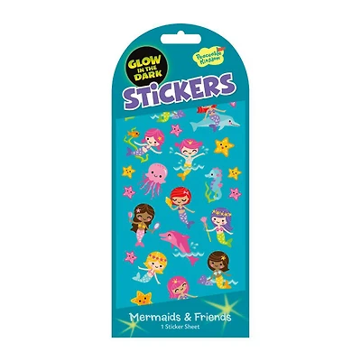 Glow in the Dark Sticker Pack - Mermaids and Friends