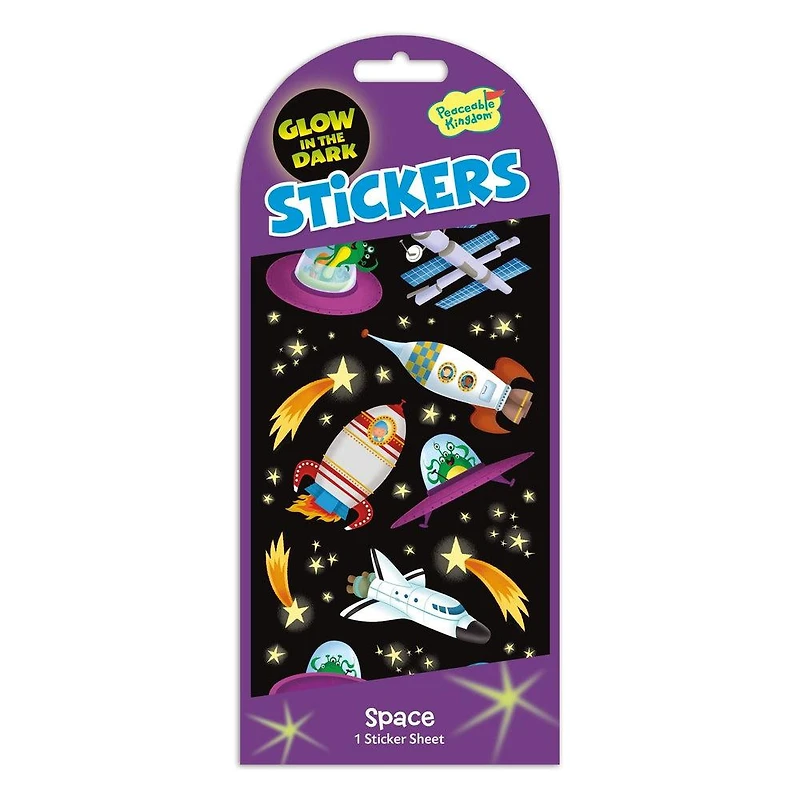 Glow in the Dark Sticker Pack - Space