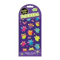 Glow in the Dark Sticker Packs - Happy Owls
