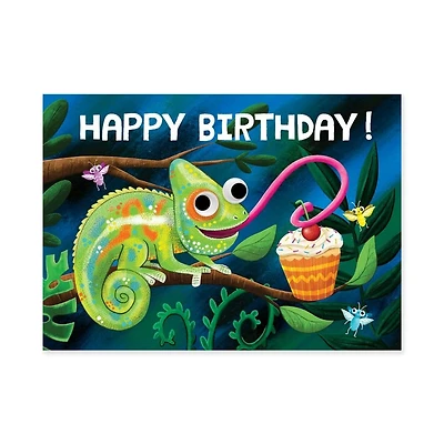 Googly Eyes - Chameleon Birthday Card