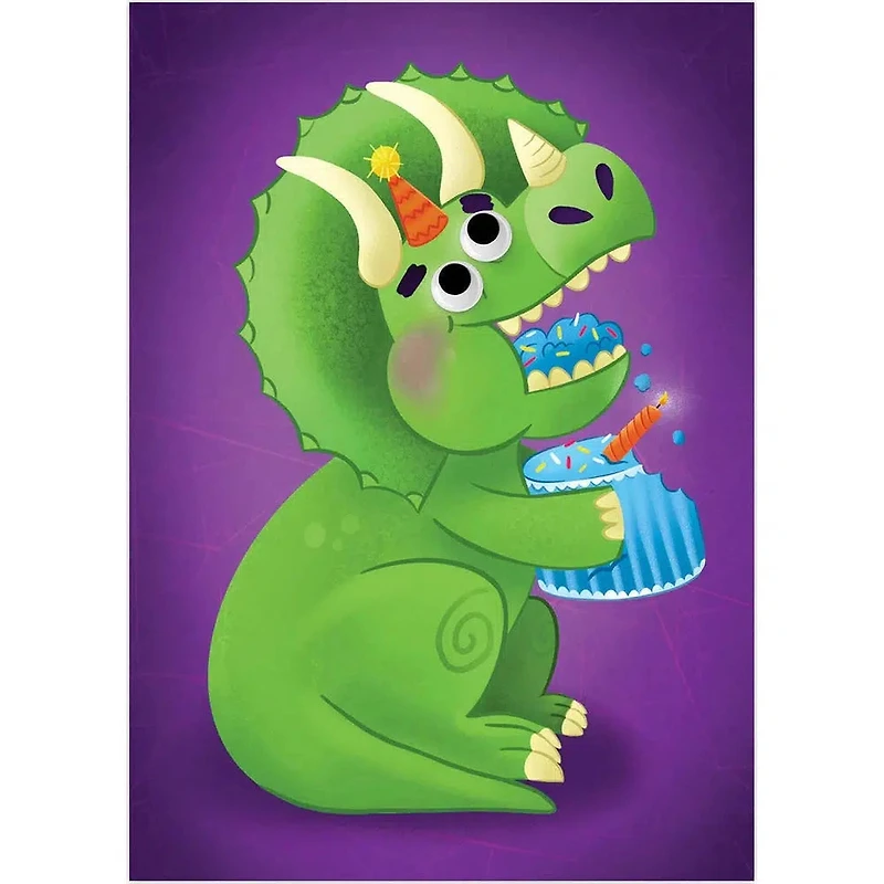 Googly Eyes - Dinosaur Birthday Card