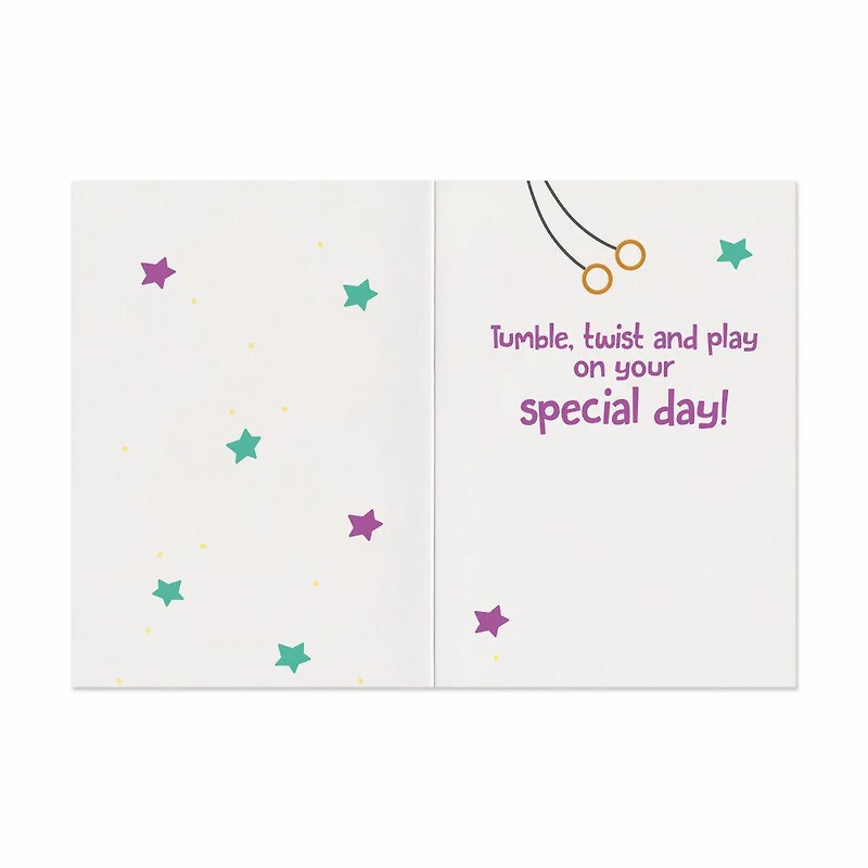 Gymnastics Foil Birthday Card