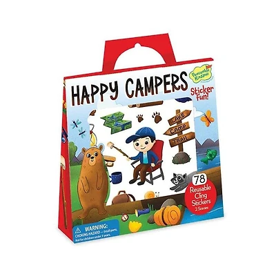 Happy Campers Reusable Sticker Tote
