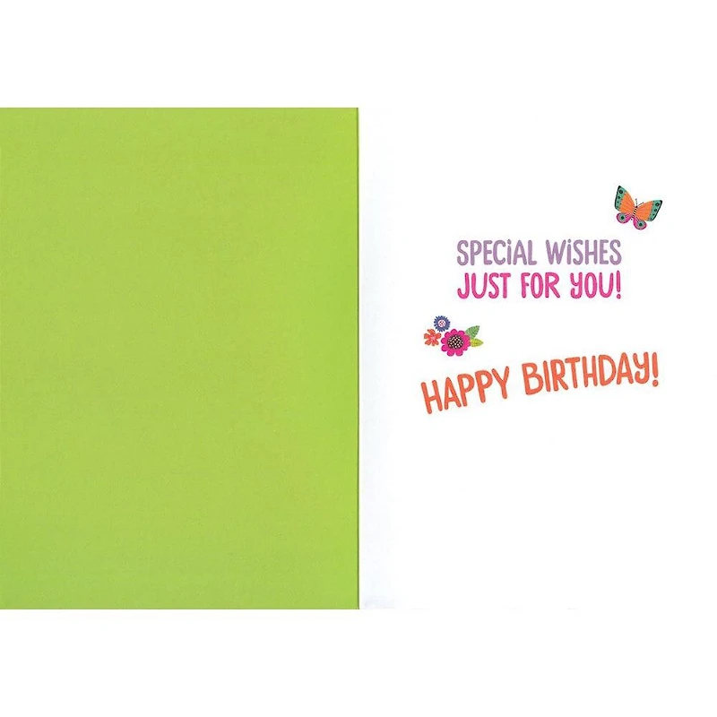 Horse and Butterfly Foil Birthday Card