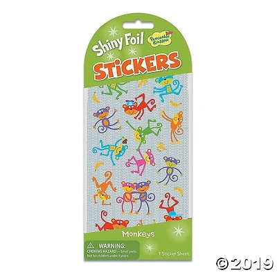 Monkeys Foil Sticker Pack