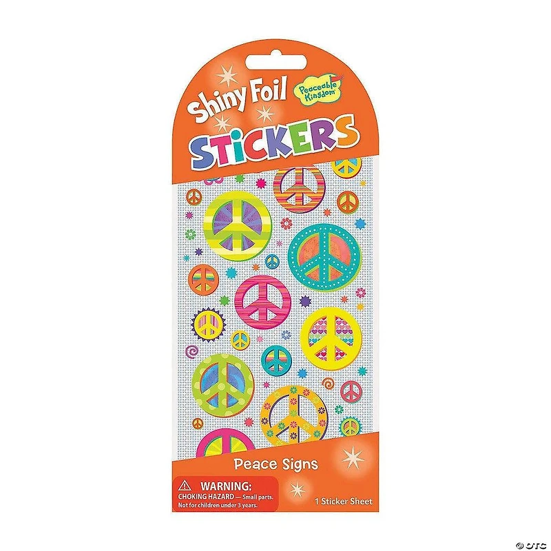 Peace Sign Foil Sticker Pack
