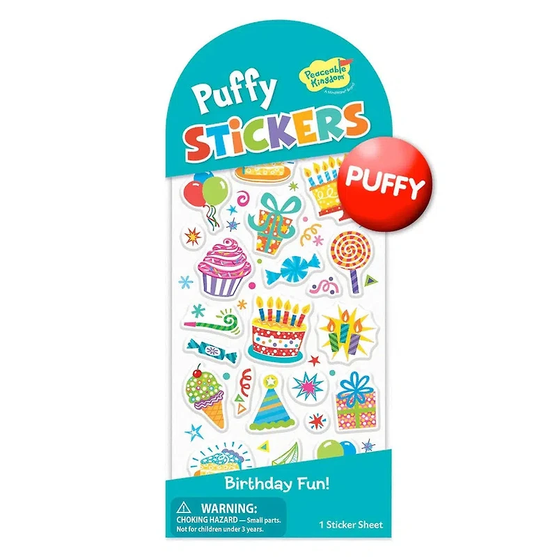 Puffy Sticker Pack - Birthday Fun