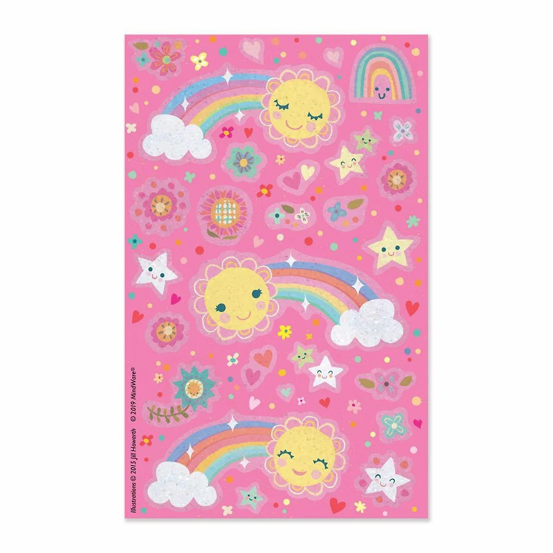 Rainbow With Stickers Card