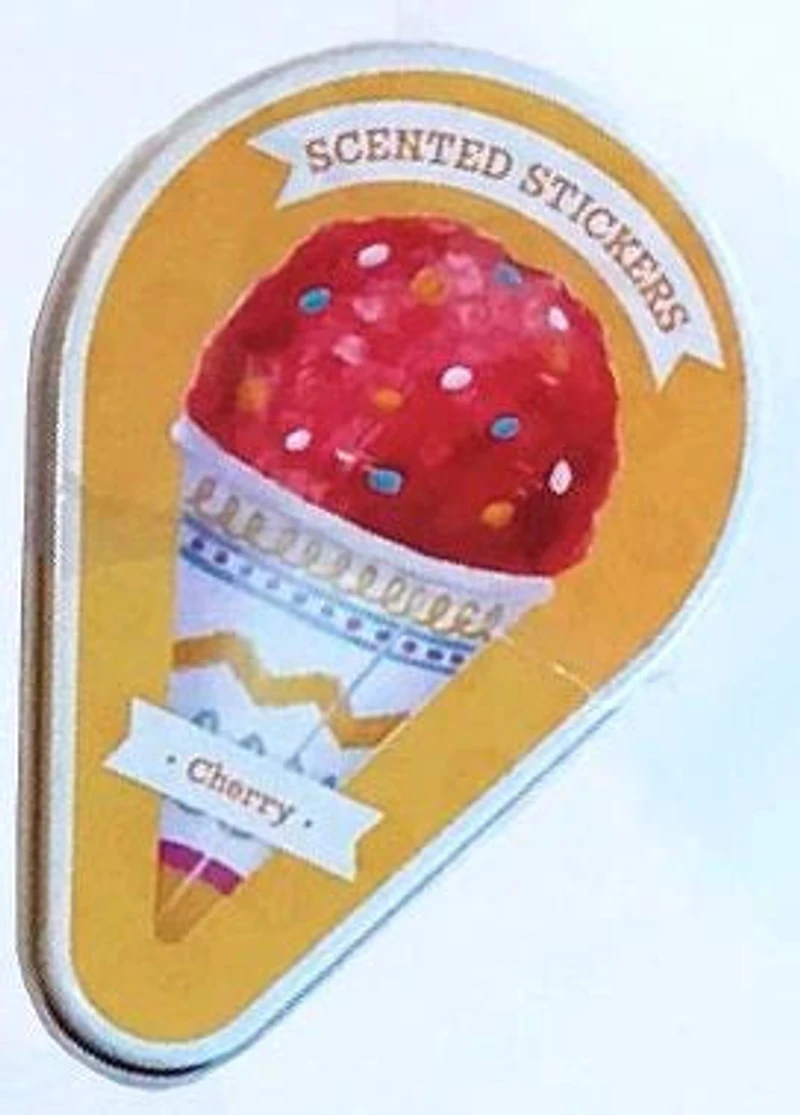 Scented Sticker Tin - Cherry Ice Cream
