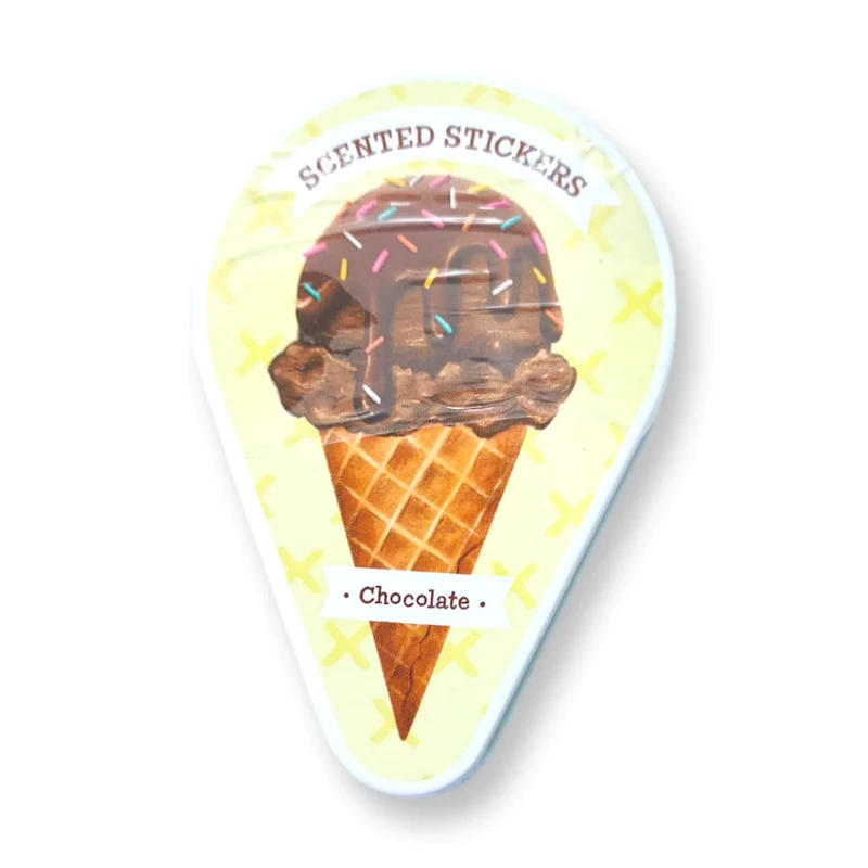 Scented Sticker Tin - Chocolate Ice Cream
