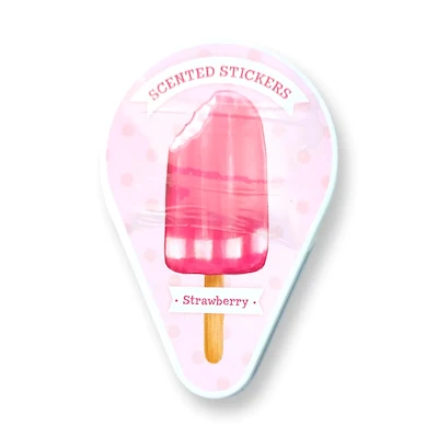 Scented Sticker Tin - Strawberry Ice Cream