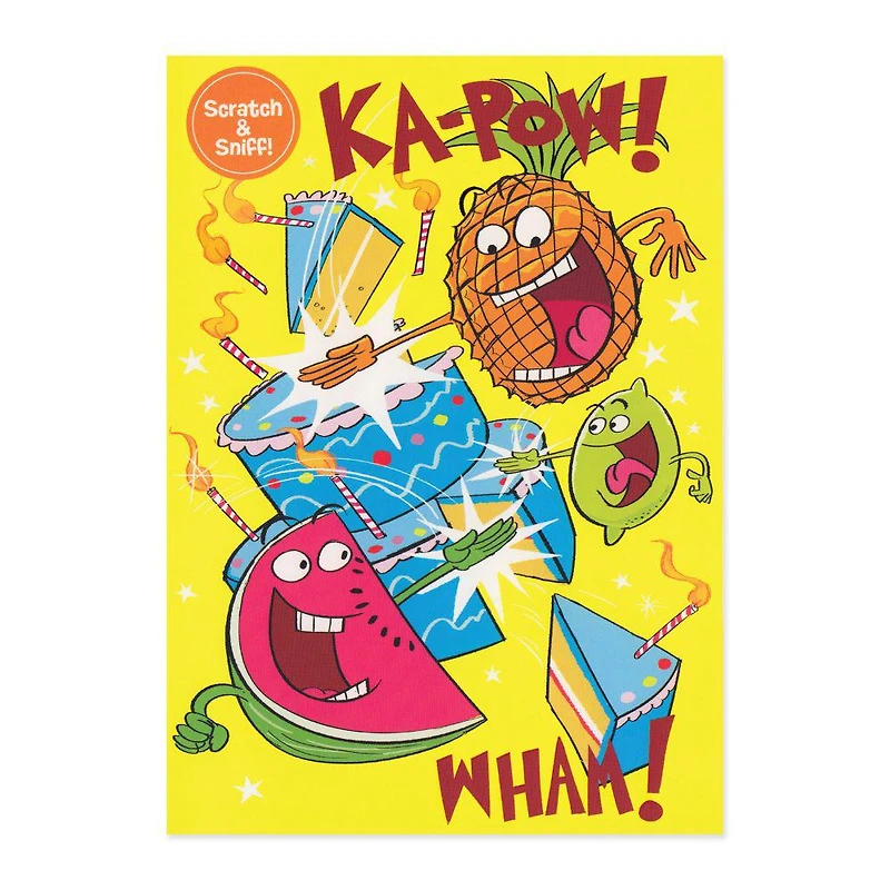 Scratch & Sniff Birthday Card - Fruit Punch Cake