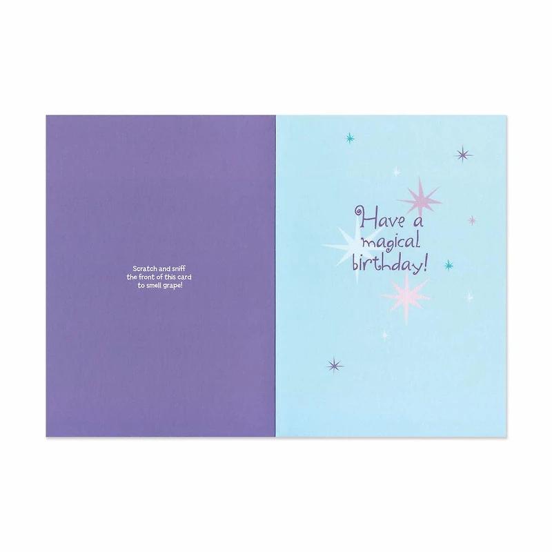 Scratch & Sniff Birthday Card - Grape Unicorn
