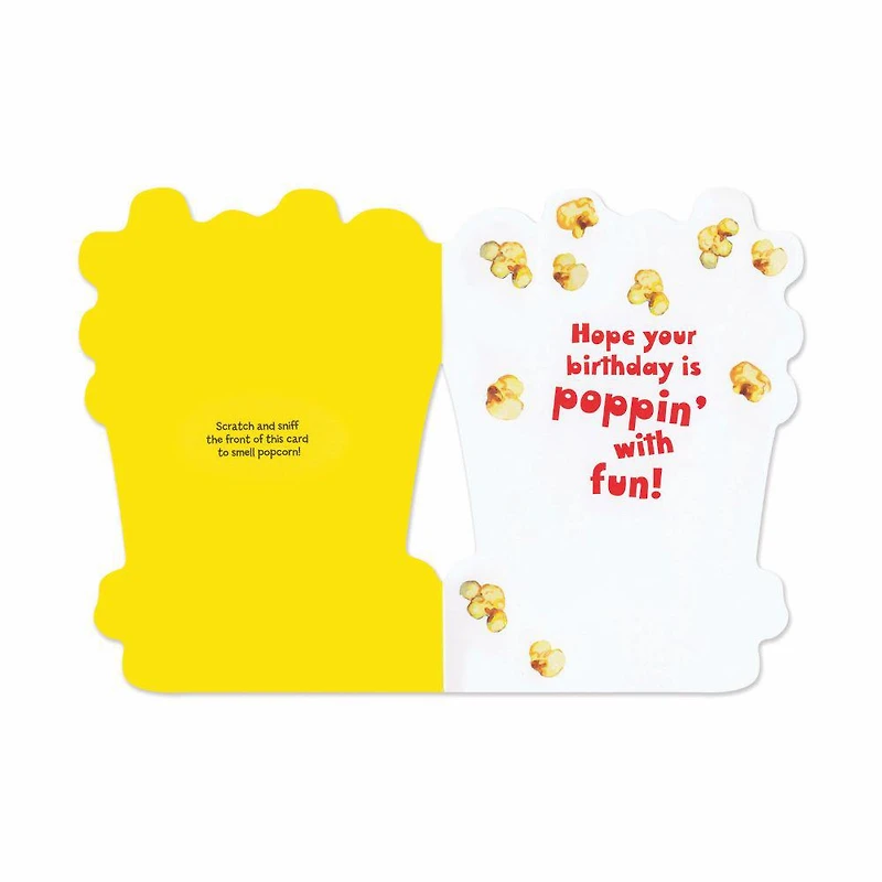Scratch & Sniff Birthday Card - Popcorn