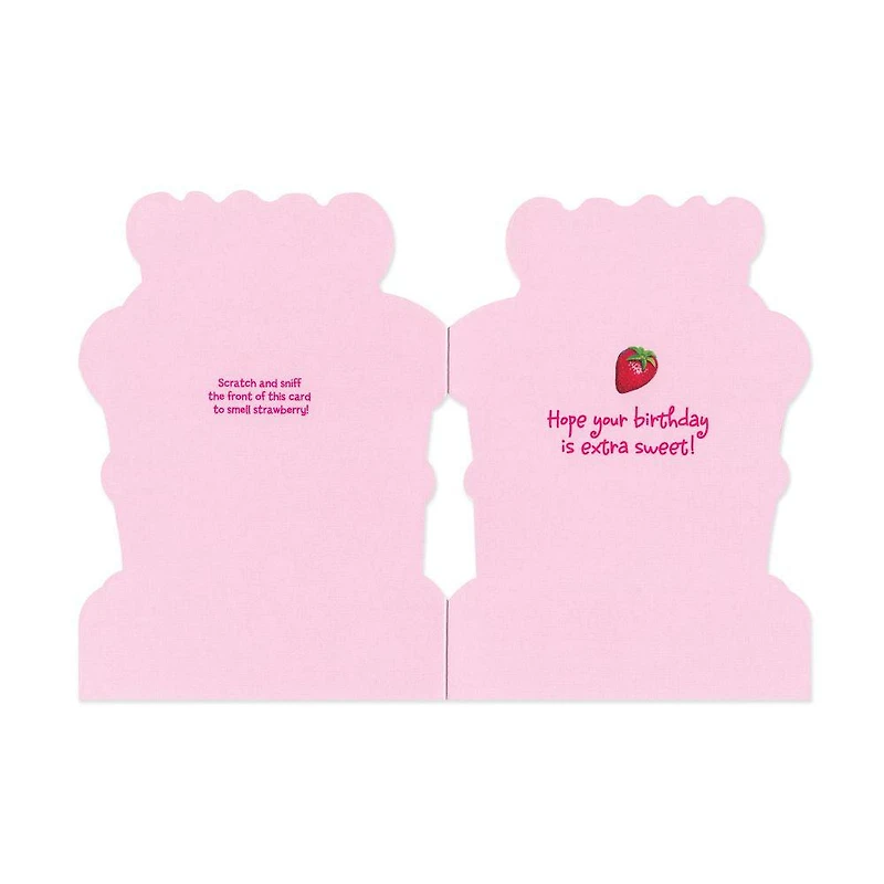 Scratch & Sniff Birthday Card - Strawberry Birthday Cake