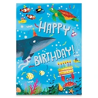 Sea Life Foil Birthday Card
