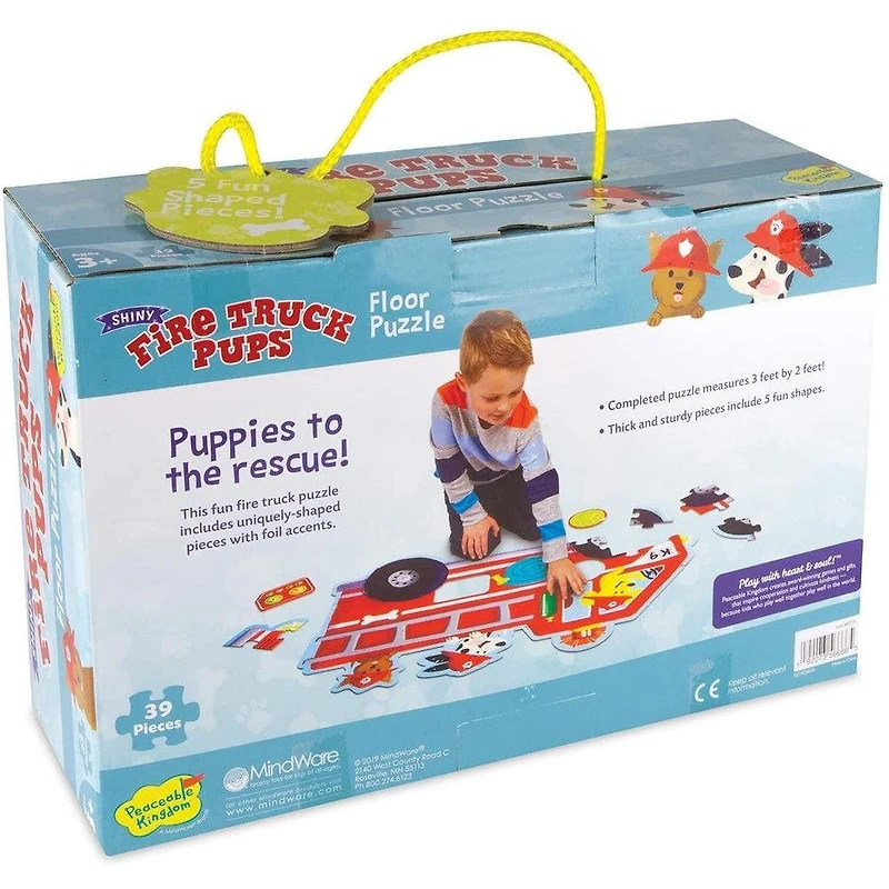 Shiny Fire Truck Pups Floor Puzzle - 39 Pieces