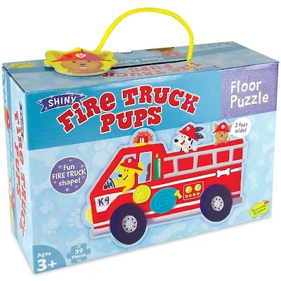 Shiny Fire Truck Pups Floor Puzzle - 39 Pieces