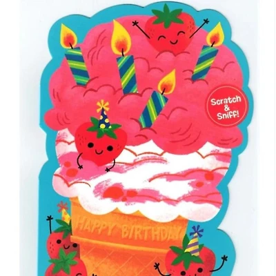 Strawberry Double Scoop Card