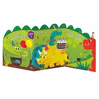 Tri Fold Birthday Card - Dinosaur