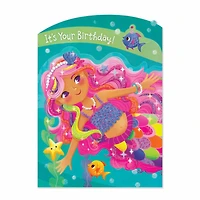 Tri Fold Birthday Card - Mermaid