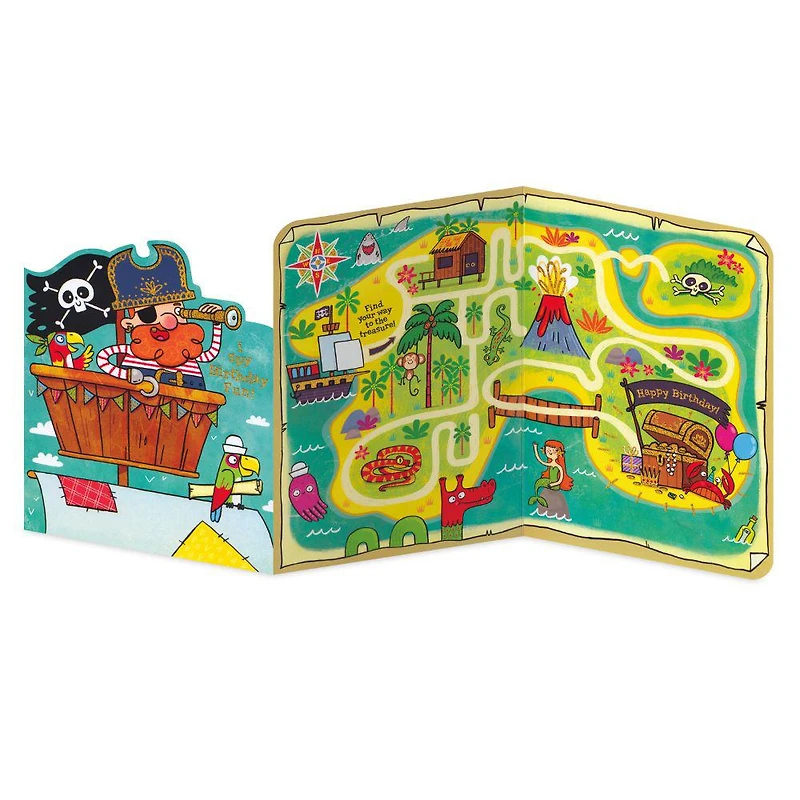 Tri Fold Birthday Card - Pirate