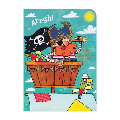 Tri Fold Birthday Card - Pirate