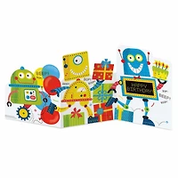 Tri Fold Birthday Card - Robots