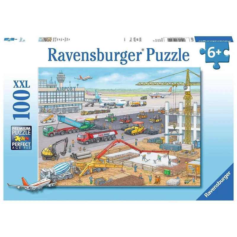 Construction At The Airport - 100 Piece Puzzle