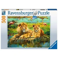Lions in the Savanna 500 Piece Puzzle