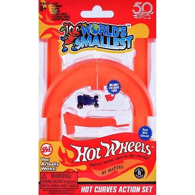 World's Smallest Hot Wheels Hot Curves Action Set - Includes 1 Car