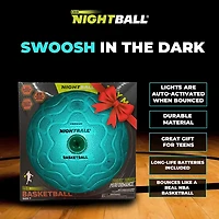 Nightball Glow in the Dark Light Up Basketball Teal