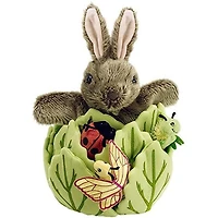 Hide-Away Puppets - Rabbit In A Lettuce With 3 Mini Beasts