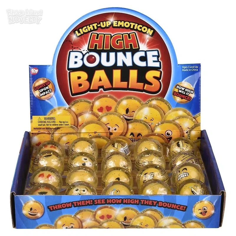 1.75" Light-Up Emoticon Hi Bounce Ball