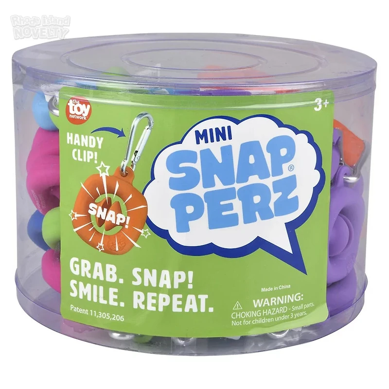 1.75" Mini Snapperz Fidget Toy Keychain Assorted Colors
