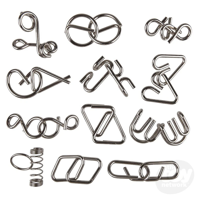 2" Metal IQ Wire Puzzles