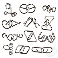 2" Metal IQ Wire Puzzles