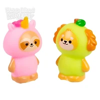 2" Rubber Kawaii Dressed Animals