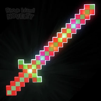 24" Light-Up Christmas Pixel Sword