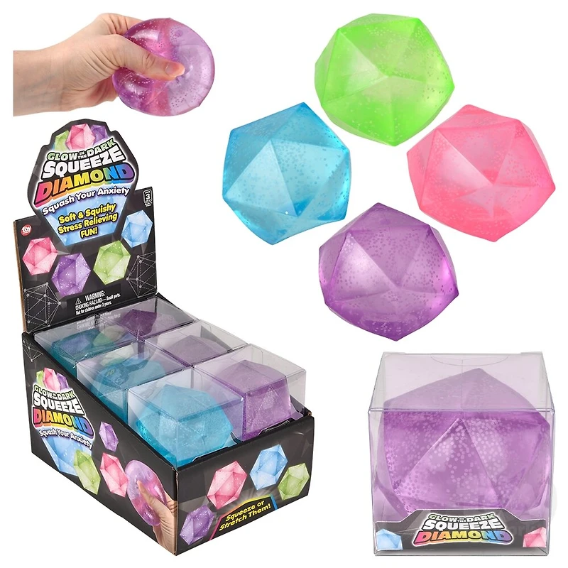 2.25" Glow In Dark Sugar Polyhedron Ball