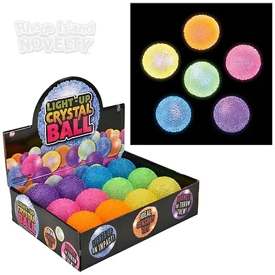 2.5" Light-Up Crystal Bouncy Ball Assorted Colors