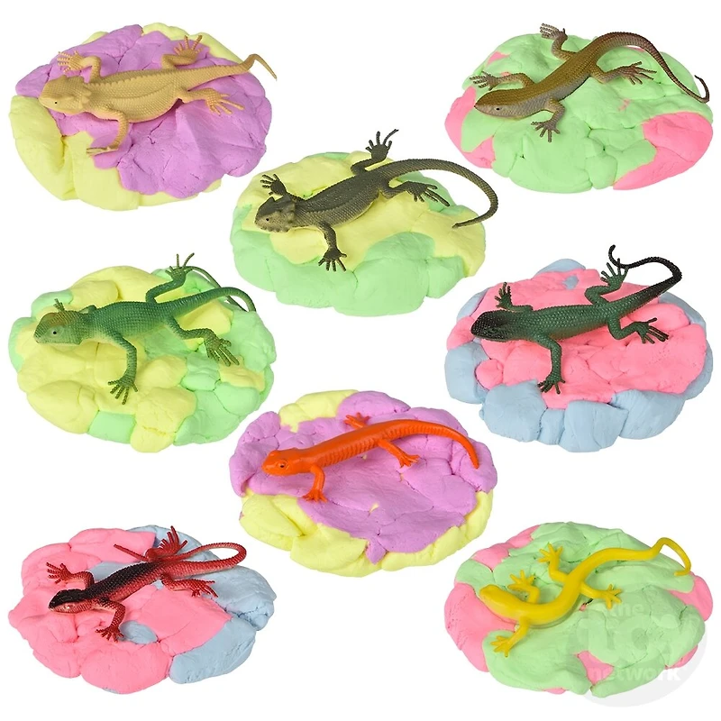 2.7" Lizard Play Clay Slime
