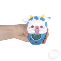 3" Animal Bubble Tea Squeezy Bead Plush Ball
