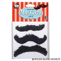 3.5" 3 Piece Stick On Mustache Set
