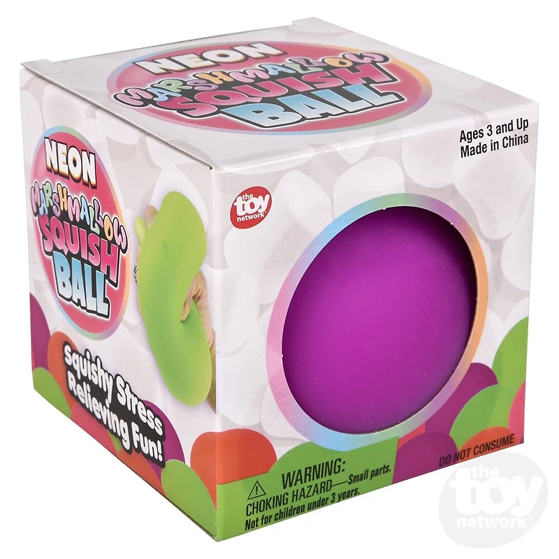 3.5" Marshmallow Neon Squishy Ball