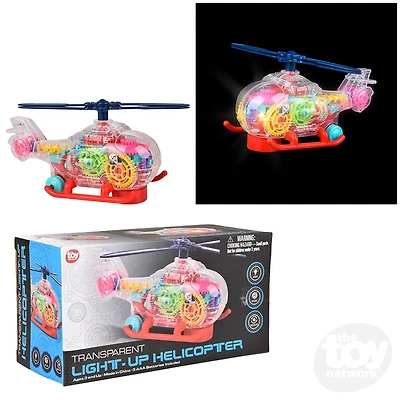 8" Light-Up Transparent Helicopter