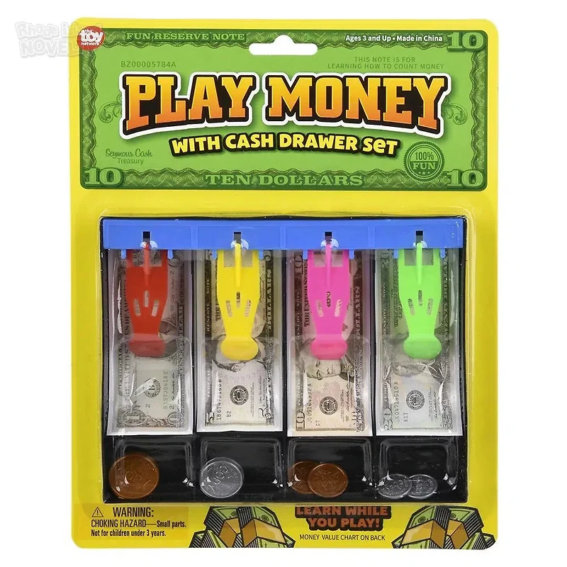Play Money Set With 7" Cash Drawer