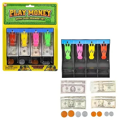 Play Money Set With 7" Cash Drawer