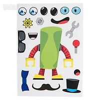Robot Character Sticker Set - 12 Pieces